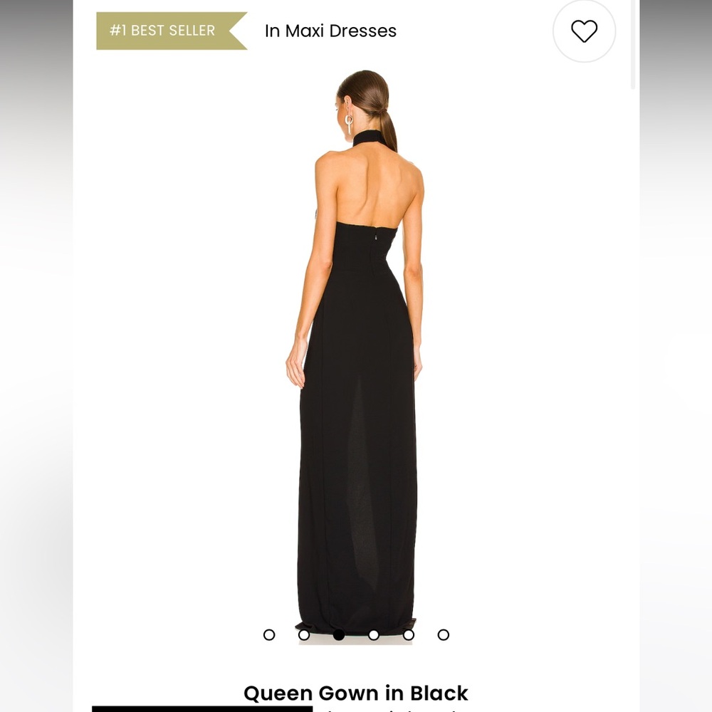 REVOLVE “THE GOWN” BLACK SLIT DRESS - Picture 5 of 8